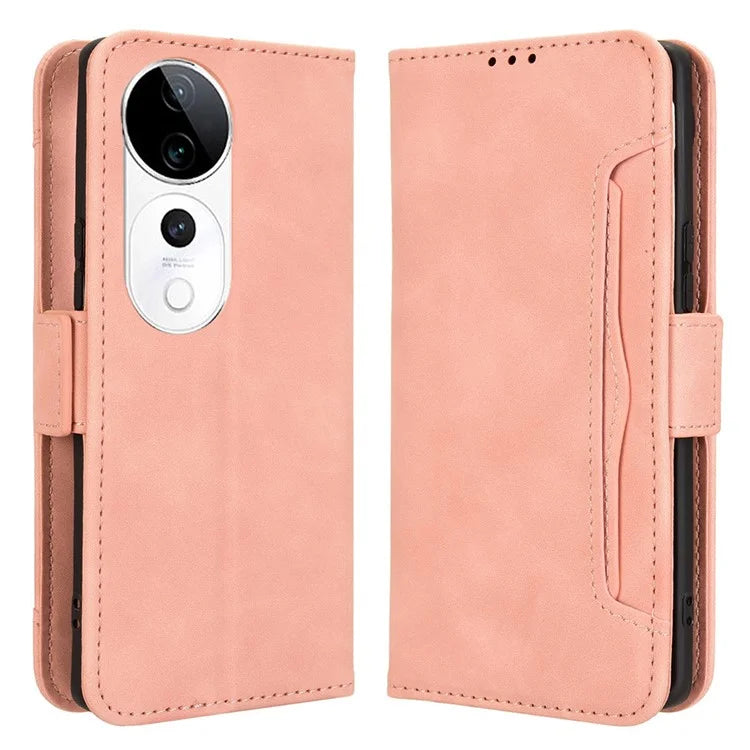 For vivo S19 Pro 5G  /  V40 5G Case Multiple Card Slots Leather Stand Phone Cover