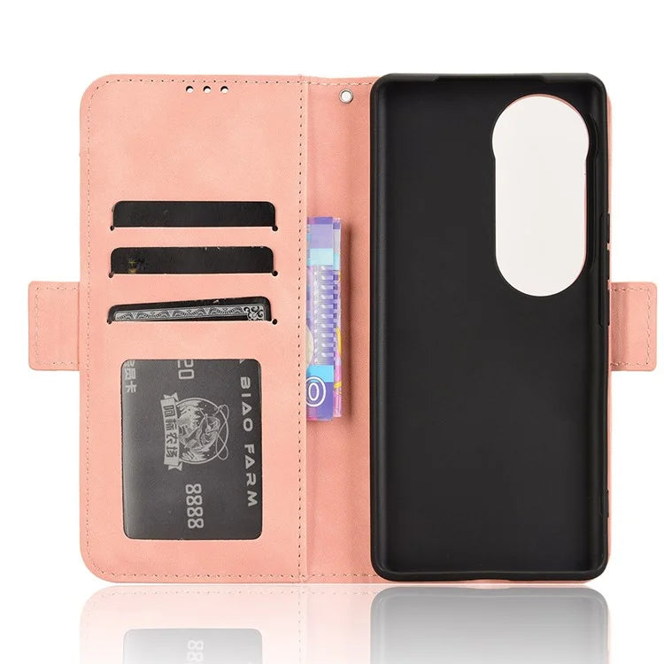For vivo S19 Pro 5G  /  V40 5G Case Multiple Card Slots Leather Stand Phone Cover
