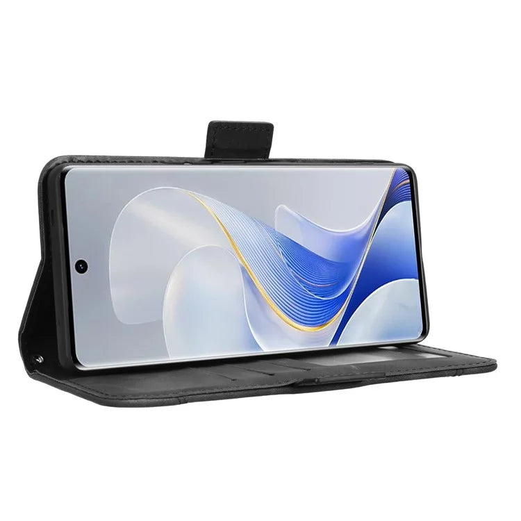 For vivo S19 Pro 5G  /  V40 5G Case Multiple Card Slots Leather Stand Phone Cover