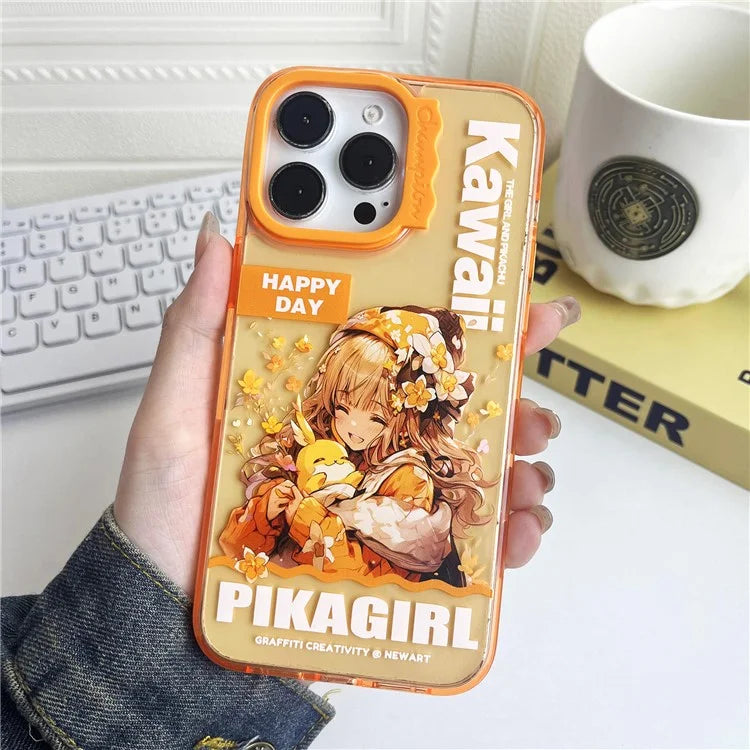 For iPhone 15 Pro Case Wave Lens Frame PC + TPU Pattern Mobile Phone Cover
