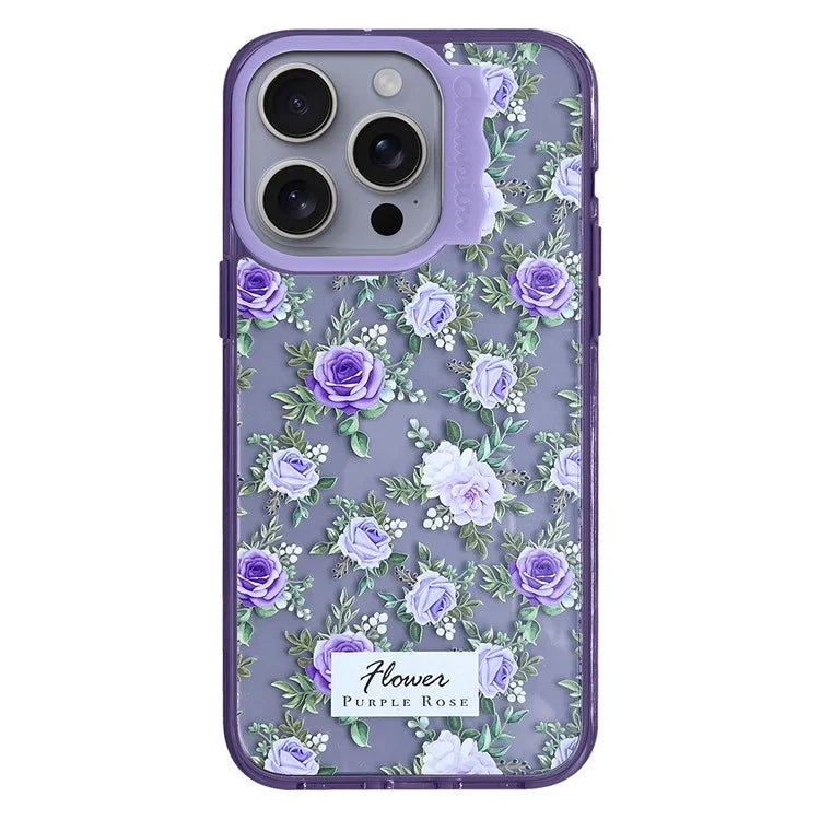 For iPhone 15 Pro Case Wave Lens Frame PC + TPU Pattern Mobile Phone Cover