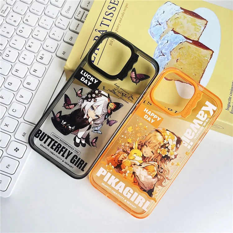 For iPhone 14 Pro Max Case Pattern PC + TPU Shockproof Protective Phone Cover