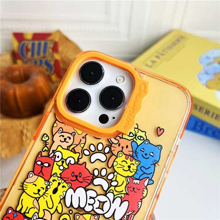 For iPhone 14 Pro Max Case Pattern PC + TPU Shockproof Protective Phone Cover