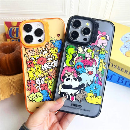 For iPhone 14 Pro Max Case Pattern PC + TPU Shockproof Protective Phone Cover