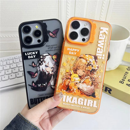 For iPhone 15 Pro Max Case PC + TPU Pattern Printing Phone Cover Scratch-Resistant