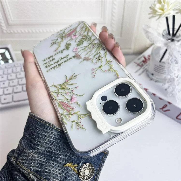 For iPhone 15 Pro Max Case PC + TPU Pattern Printing Phone Cover Scratch-Resistant