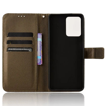 For HMD Pulse  /  Pulse Pro  /  Pulse+ Case PU Leather Diamond Texture Protective Phone Cover