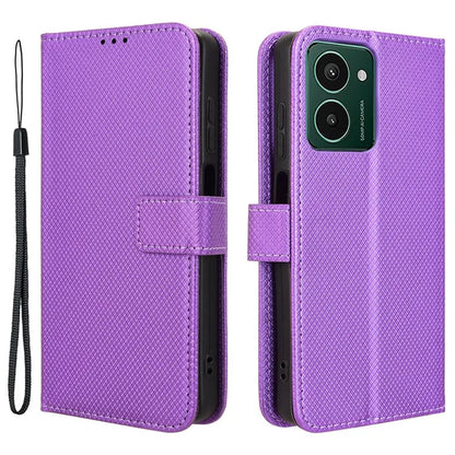For HMD Pulse  /  Pulse Pro  /  Pulse+ Case PU Leather Diamond Texture Protective Phone Cover