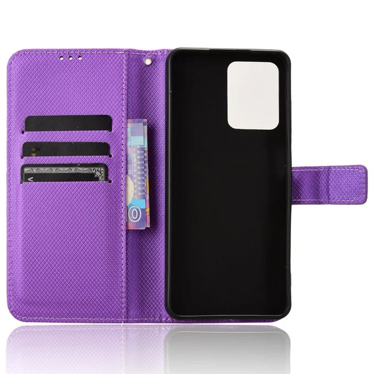 For HMD Pulse  /  Pulse Pro  /  Pulse+ Case PU Leather Diamond Texture Protective Phone Cover
