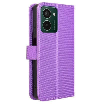 For HMD Pulse  /  Pulse Pro  /  Pulse+ Case PU Leather Diamond Texture Protective Phone Cover