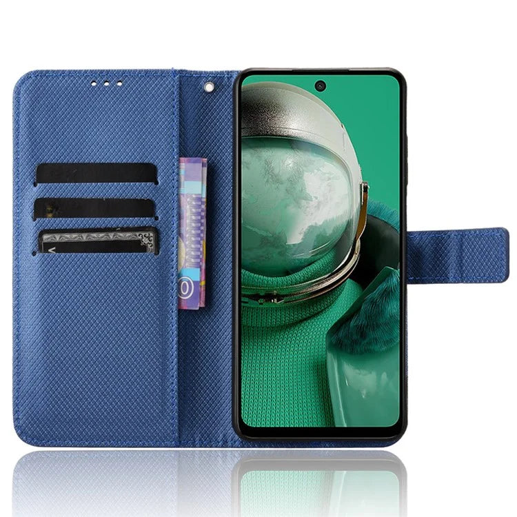 For HMD Pulse  /  Pulse Pro  /  Pulse+ Case PU Leather Diamond Texture Protective Phone Cover