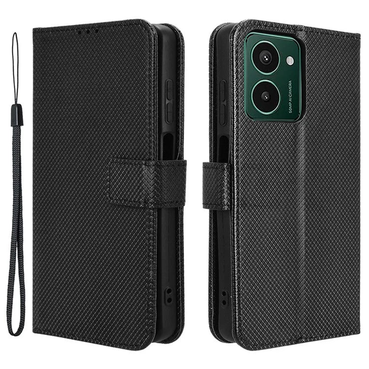 For HMD Pulse  /  Pulse Pro  /  Pulse+ Case PU Leather Diamond Texture Protective Phone Cover