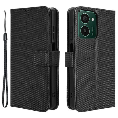 For HMD Pulse  /  Pulse Pro  /  Pulse+ Case PU Leather Diamond Texture Protective Phone Cover