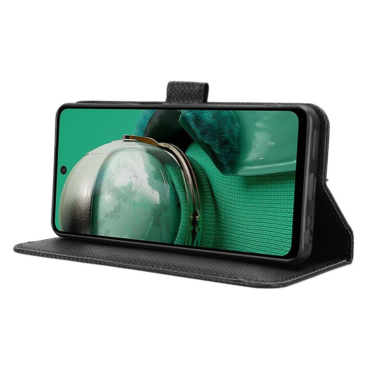 For HMD Pulse  /  Pulse Pro  /  Pulse+ Case PU Leather Diamond Texture Protective Phone Cover