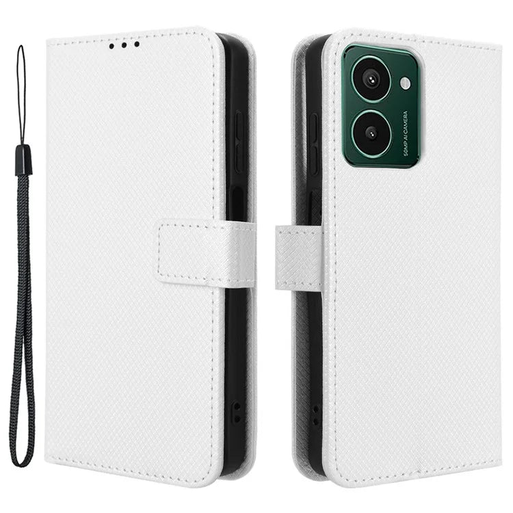 For HMD Pulse  /  Pulse Pro  /  Pulse+ Case PU Leather Diamond Texture Protective Phone Cover