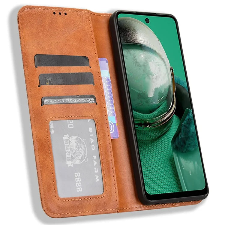 For HMD Pulse  /  Pulse Pro  /  Pulse+ Case Retro PU Leather Wallet Phone Cover Stand