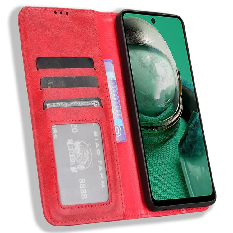 For HMD Pulse  /  Pulse Pro  /  Pulse+ Case Retro PU Leather Wallet Phone Cover Stand
