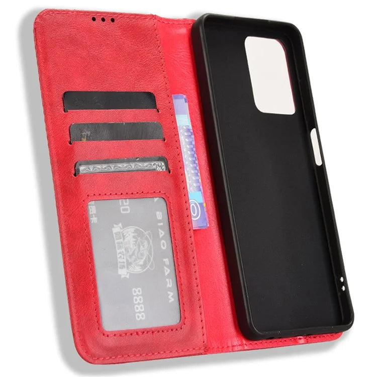 For HMD Pulse  /  Pulse Pro  /  Pulse+ Case Retro PU Leather Wallet Phone Cover Stand