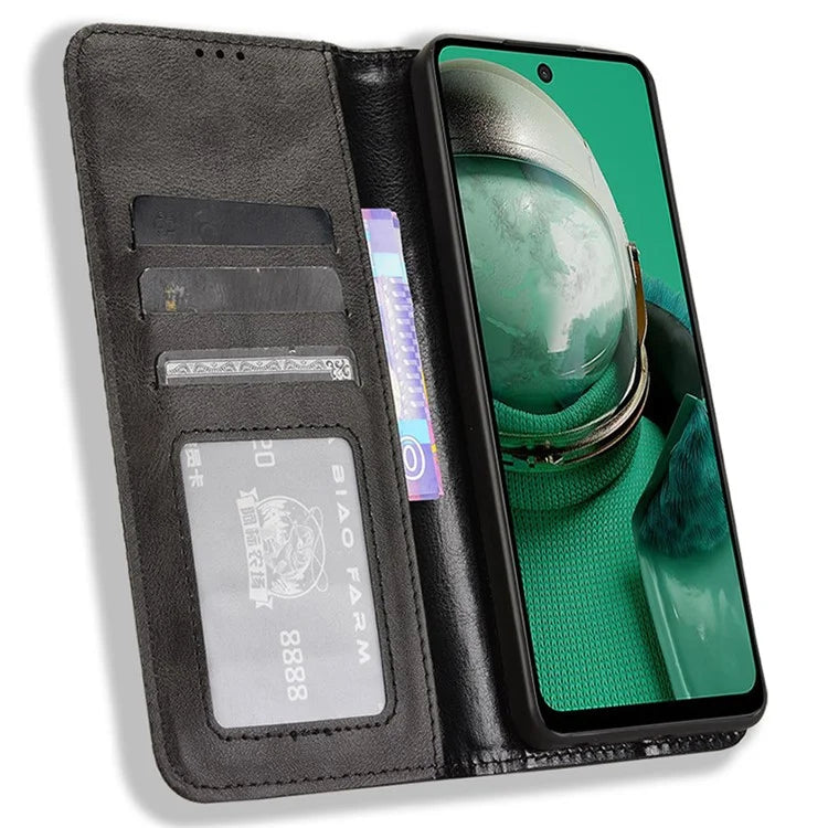 For HMD Pulse  /  Pulse Pro  /  Pulse+ Case Retro PU Leather Wallet Phone Cover Stand