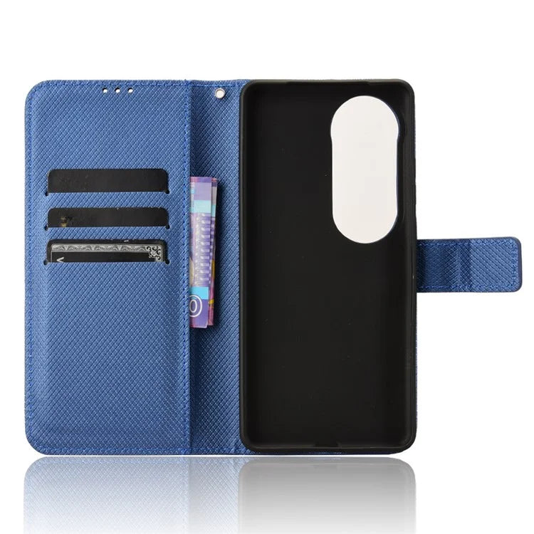 For vivo S19 5G Case PU Leather Diamond Texture Protective Phone Cover