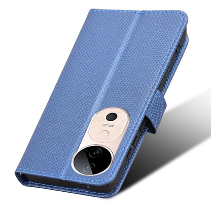 For vivo S19 5G Case PU Leather Diamond Texture Protective Phone Cover