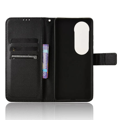 For vivo S19 5G Case PU Leather Diamond Texture Protective Phone Cover