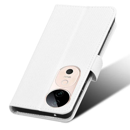 For vivo S19 5G Case PU Leather Diamond Texture Protective Phone Cover