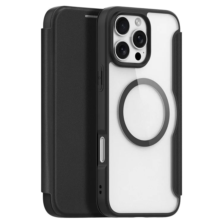 DUX DUCIS Skin X Pro for iPhone 16 Pro Leather Case Compatible with MagSafe Card Holder Phone Cover