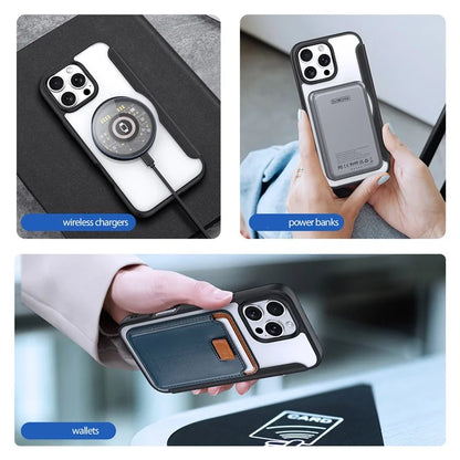 DUX DUCIS Skin X Pro for iPhone 16 Pro Leather Case Compatible with MagSafe Card Holder Phone Cover
