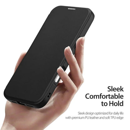 DUX DUCIS Skin X Pro for iPhone 16 Pro Leather Case Compatible with MagSafe Card Holder Phone Cover