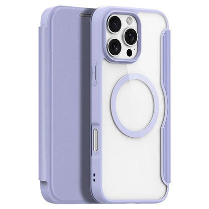 DUX DUCIS Skin X Pro for iPhone 16 Pro Leather Case Compatible with MagSafe Card Holder Phone Cover