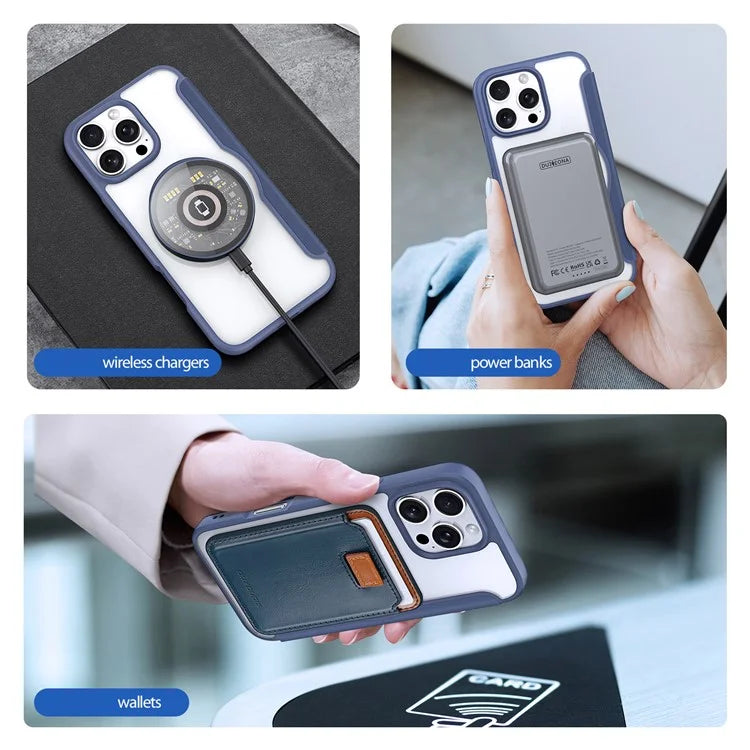 DUX DUCIS Skin X Pro for iPhone 16 Pro Leather Case Compatible with MagSafe Card Holder Phone Cover