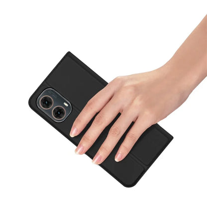DUX DUCIS Skin Pro Series For Motorola Moto G85 5G / S50 Neo 5G Leather Case with Card Slot Stand
