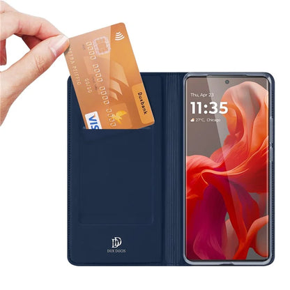 DUX DUCIS Skin Pro Series For Motorola Moto G85 5G / S50 Neo 5G Leather Case with Card Slot Stand