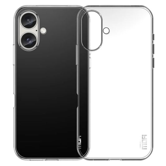 MOFI For iPhone 16 Plus Case Anti-scratch Transparent Soft TPU Phone Cover