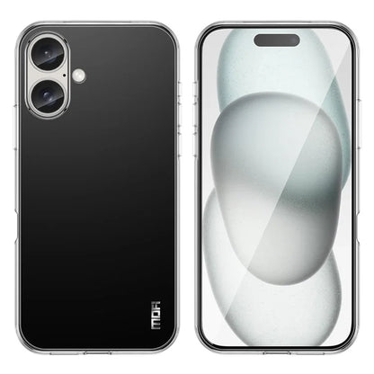 MOFI For iPhone 16 Plus Case Anti-scratch Transparent Soft TPU Phone Cover