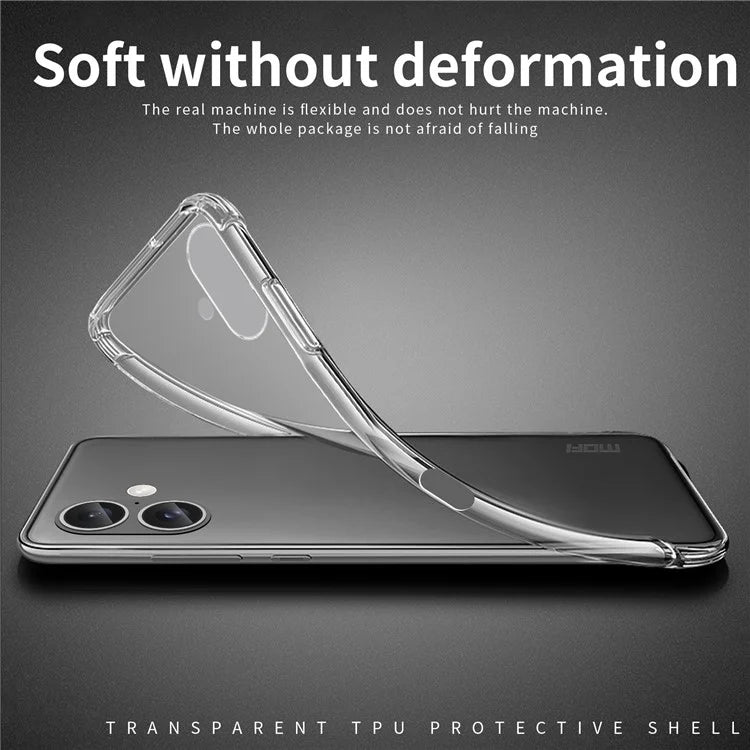 MOFI For iPhone 16 Plus Case Anti-scratch Transparent Soft TPU Phone Cover