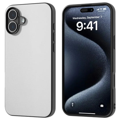 For iPhone 16 Plus Case Anti-Drop PU Leather Coated TPU+PC Phone Cover