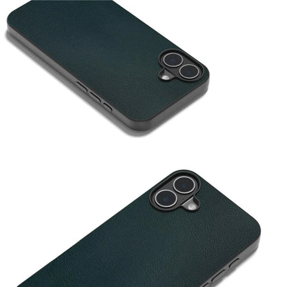 For iPhone 16 Plus Case Anti-Drop PU Leather Coated TPU+PC Phone Cover