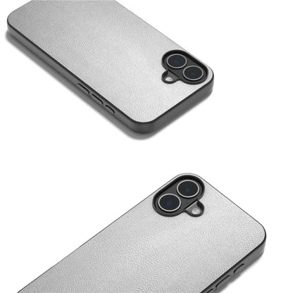 For iPhone 16 Plus Case Anti-Drop PU Leather Coated TPU+PC Phone Cover