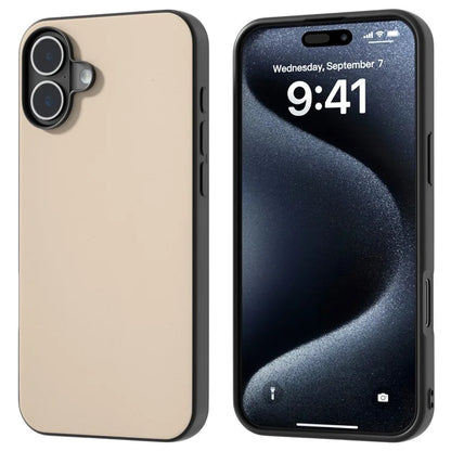 For iPhone 16 Plus Case Anti-Drop PU Leather Coated TPU+PC Phone Cover