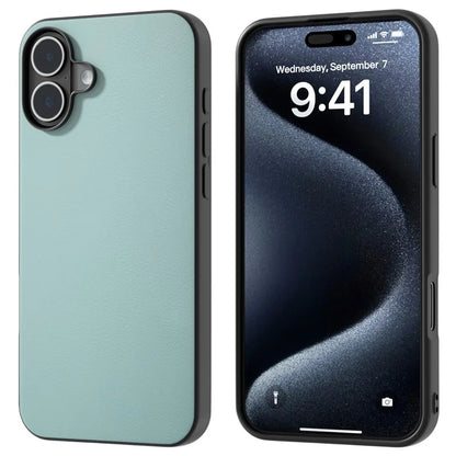 For iPhone 16 Plus Case Anti-Drop PU Leather Coated TPU+PC Phone Cover