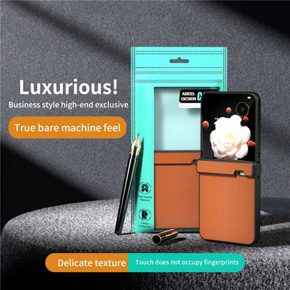 For Honor Magic V Flip 5G Case Hinge Protection PU Leather+PC Phone Cover