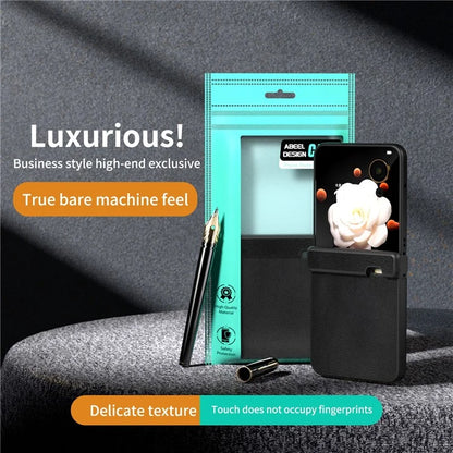For Honor Magic V Flip 5G Case Hinge Protection PU Leather+PC Phone Cover