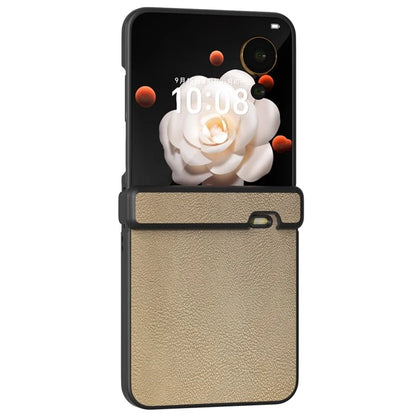 For Honor Magic V Flip 5G Case Hinge Protection PU Leather+PC Phone Cover