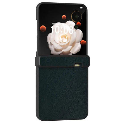 For Honor Magic V Flip 5G Case Hinge Protection PU Leather+PC Phone Cover