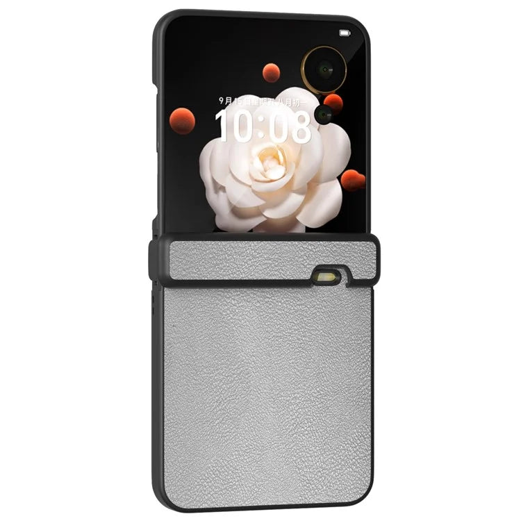 For Honor Magic V Flip 5G Case Hinge Protection PU Leather+PC Phone Cover