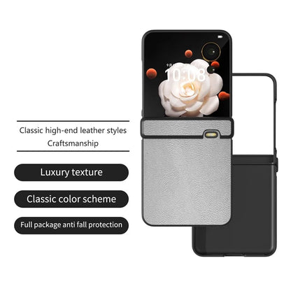 For Honor Magic V Flip 5G Case Hinge Protection PU Leather+PC Phone Cover
