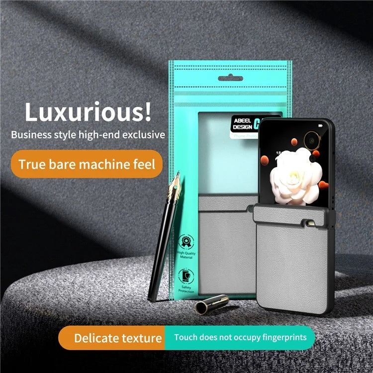 For Honor Magic V Flip 5G Case Hinge Protection PU Leather+PC Phone Cover