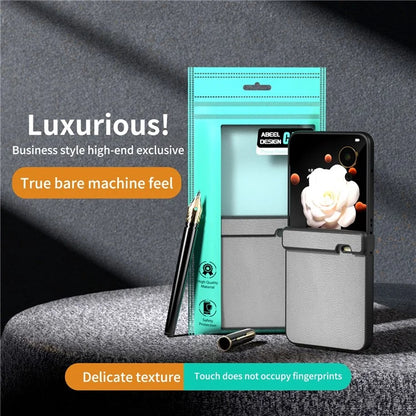For Honor Magic V Flip 5G Case Hinge Protection PU Leather+PC Phone Cover
